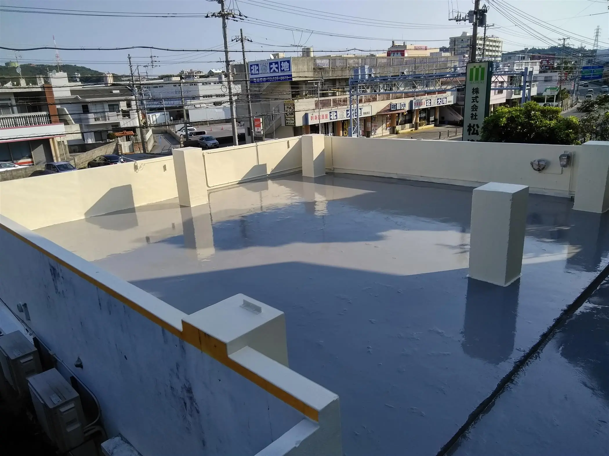 沖縄のリフォーム・那覇のリフォーム施工後の写真:屋上防水工事