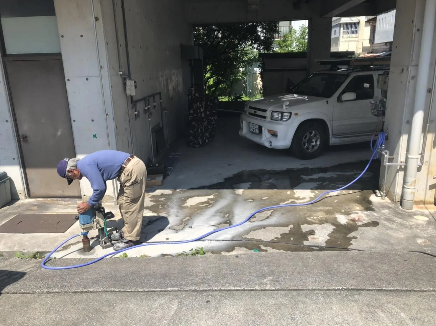 沖縄で施工したリフォーム・那覇で施工したリフォーム施工前の写真：H邸フェンス工事